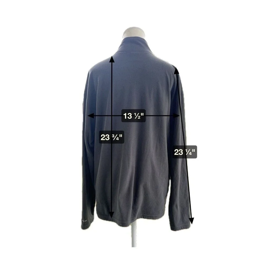 The North Face Mens Hiking‎ Golf Casual Walking 1/2 Zip Pullover M Grey